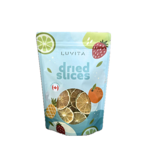 LUVITA lime dried slices packaging on a white background